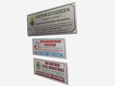 Metal Name Plates Manufacturers in Chennai